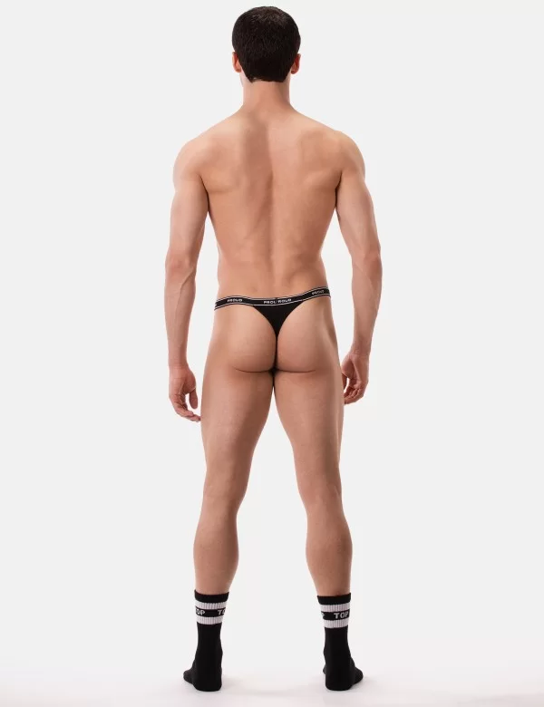Rib Thong Proud B - Black