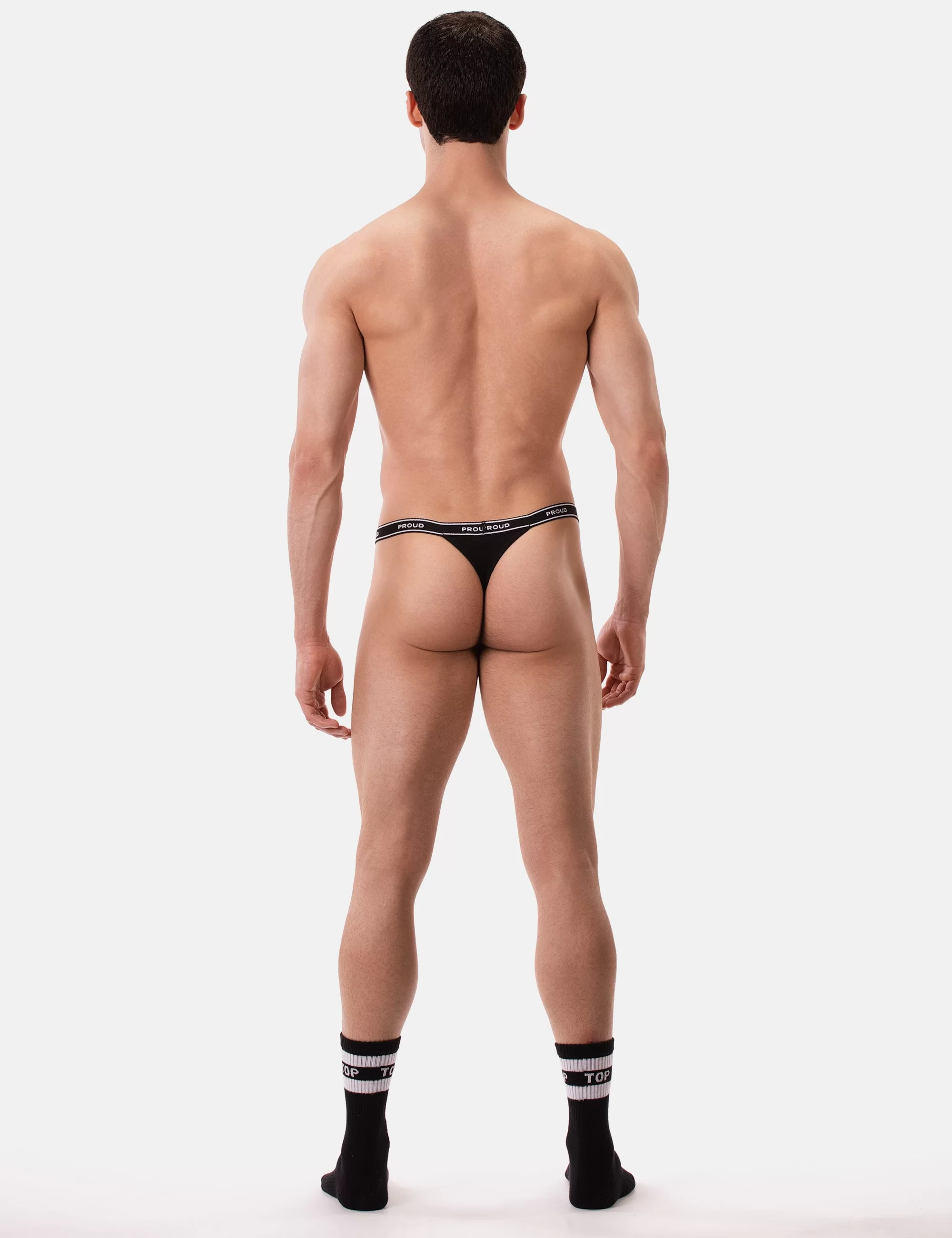 Rib Thong Proud B - Black