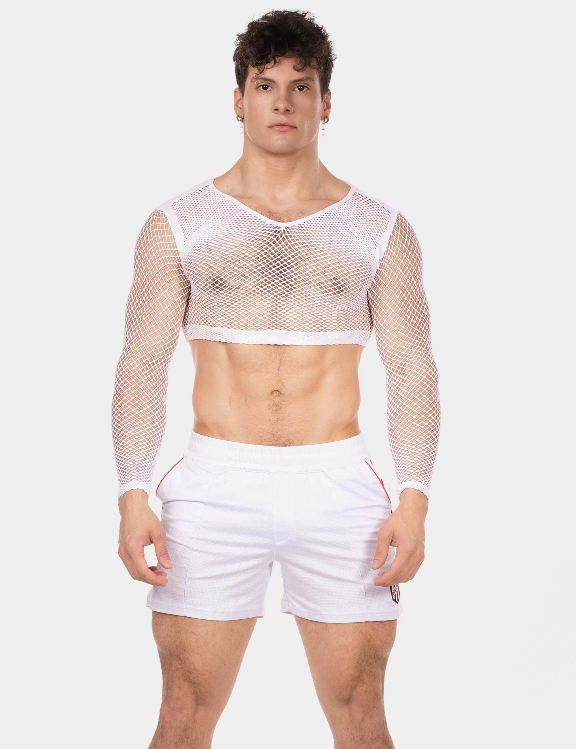 Fishnet Crop Florence - White