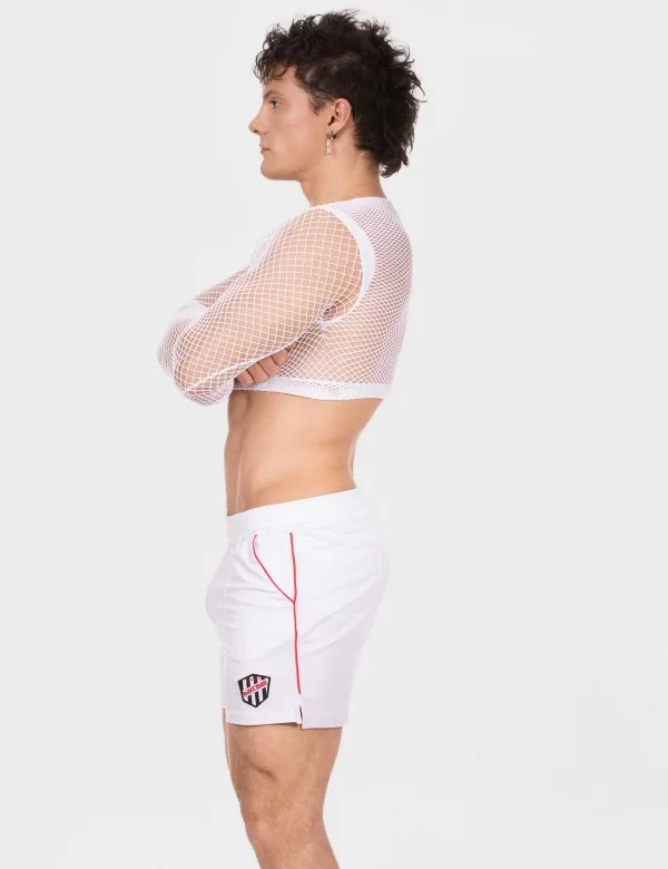 Fishnet Crop Florence - White