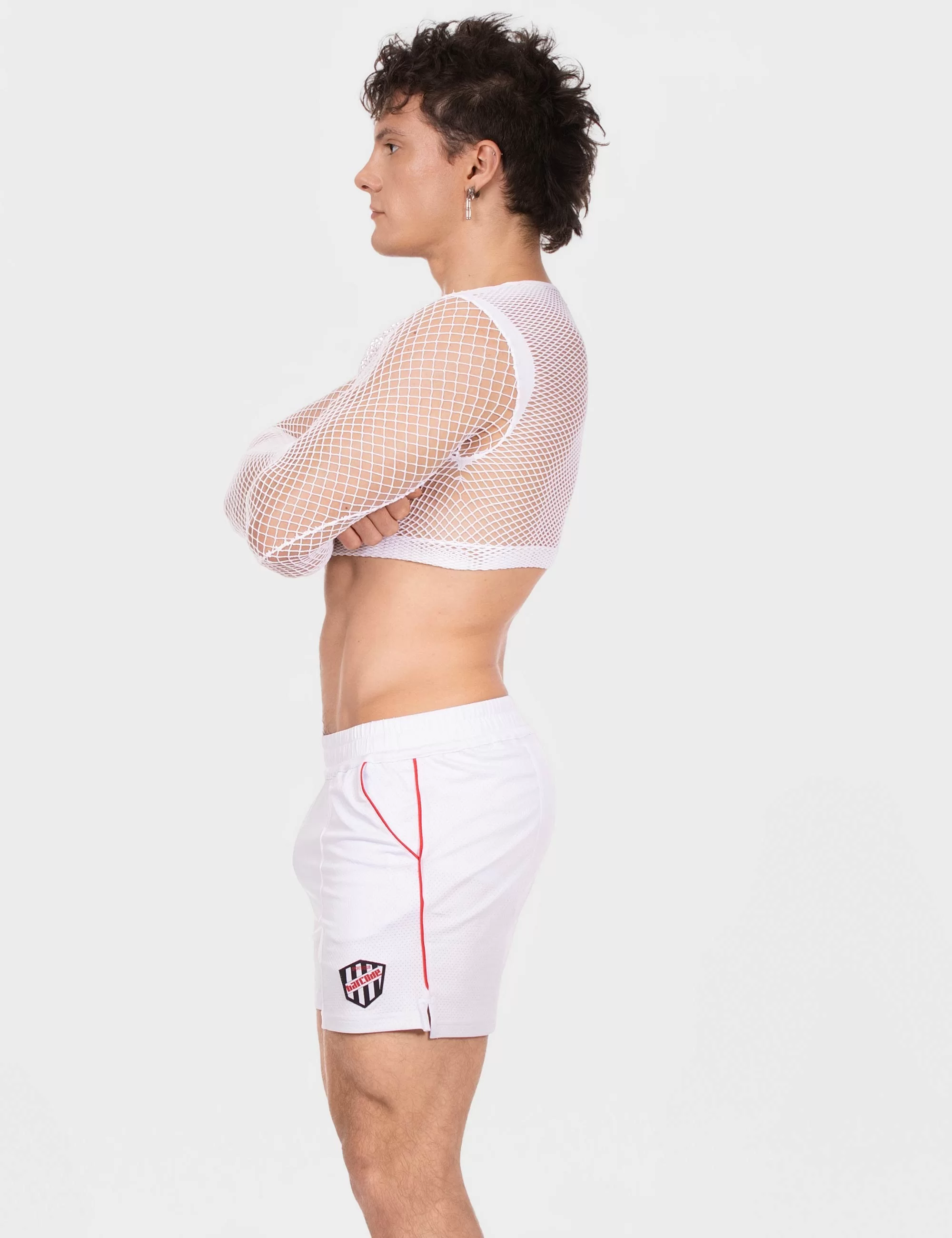 Fishnet Crop Florence - White