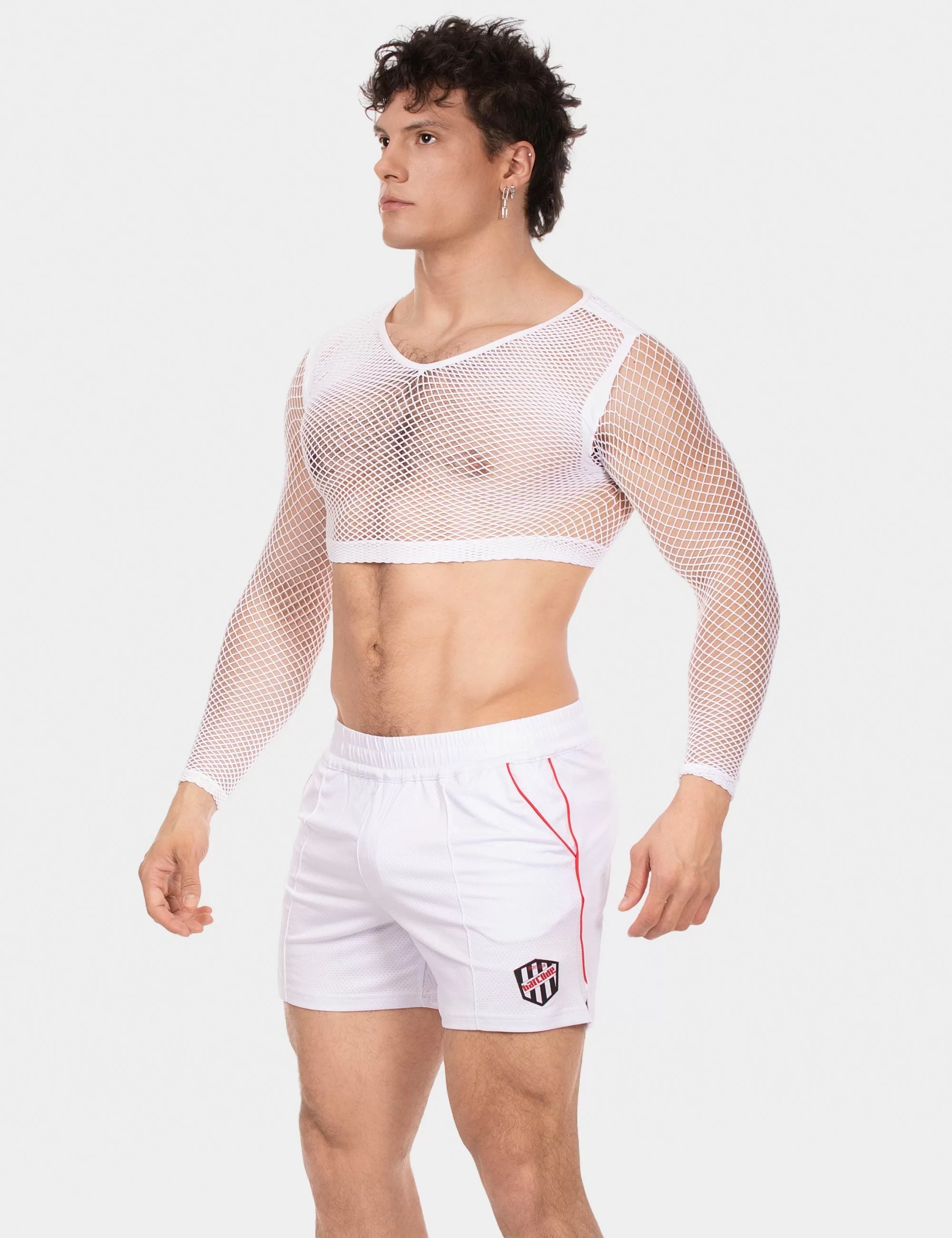 Fishnet Crop Florence - White