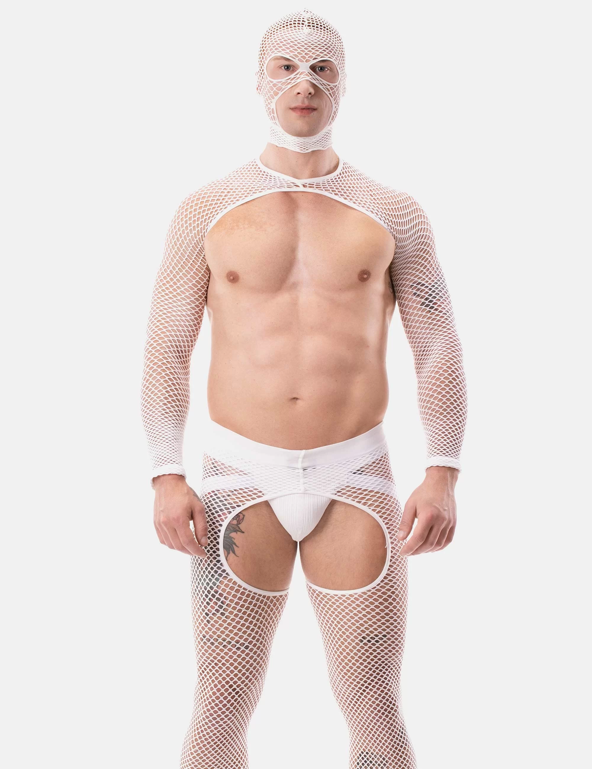 Fishnet Leggings Cacci - White