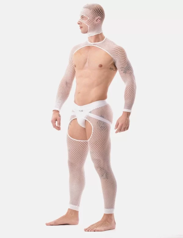 Fishnet Leggings Cacci - White