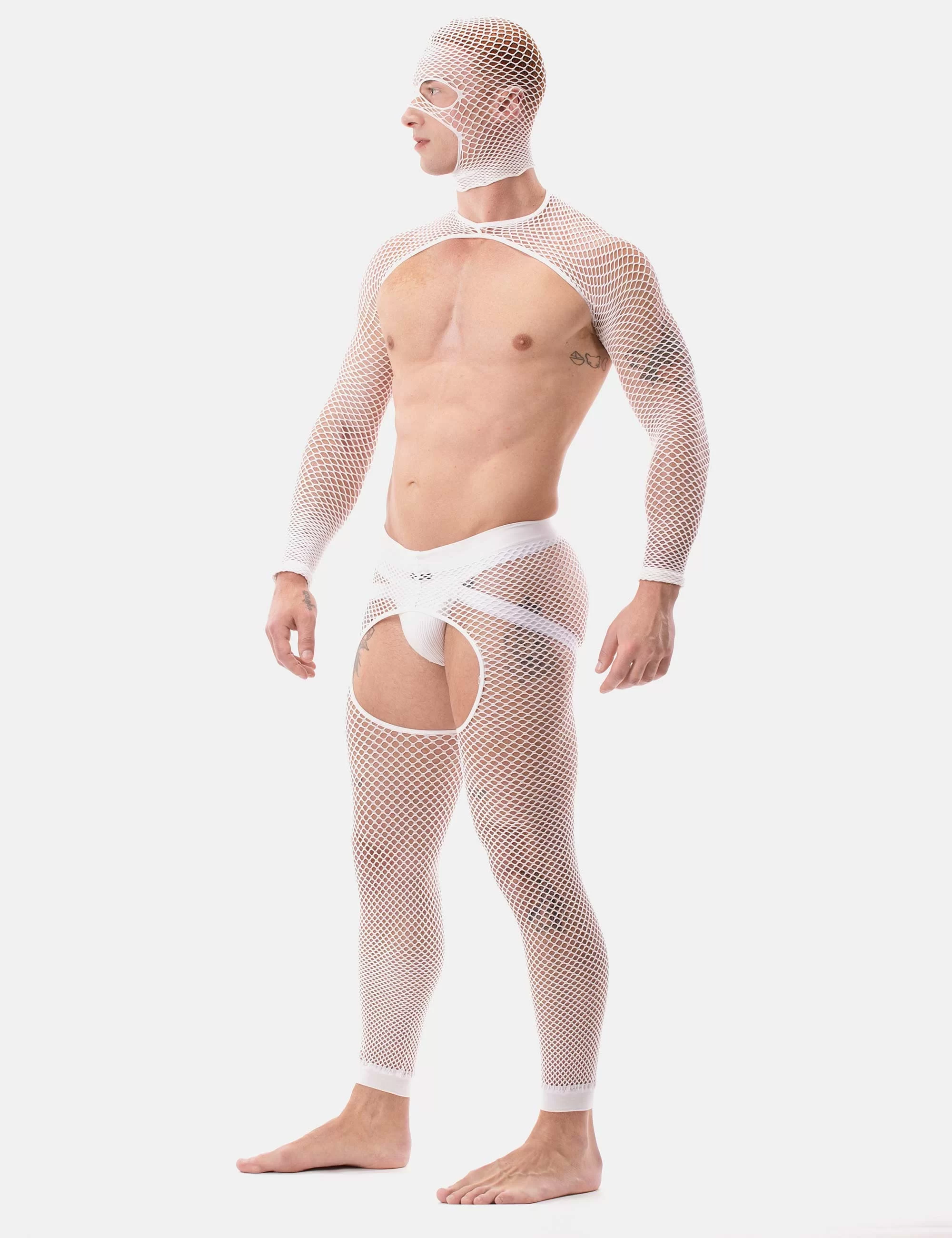 Fishnet Leggings Cacci - White