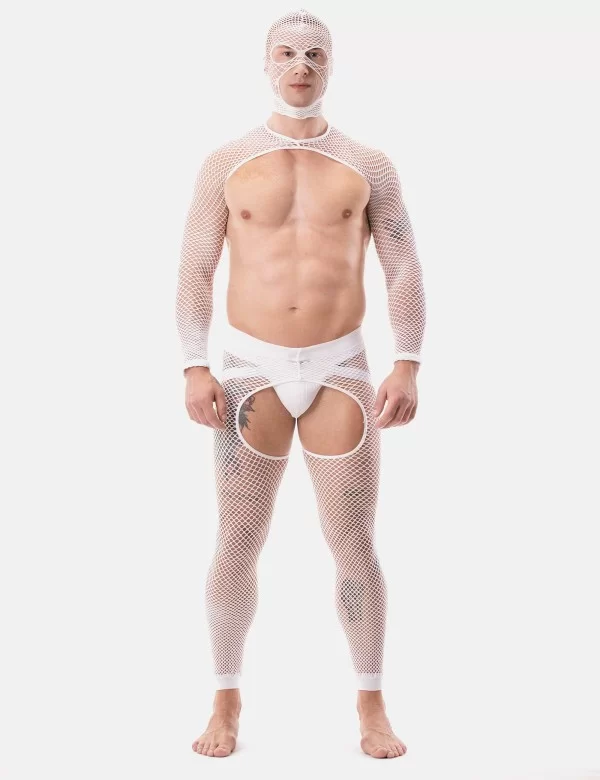 Fishnet Leggings Cacci - White
