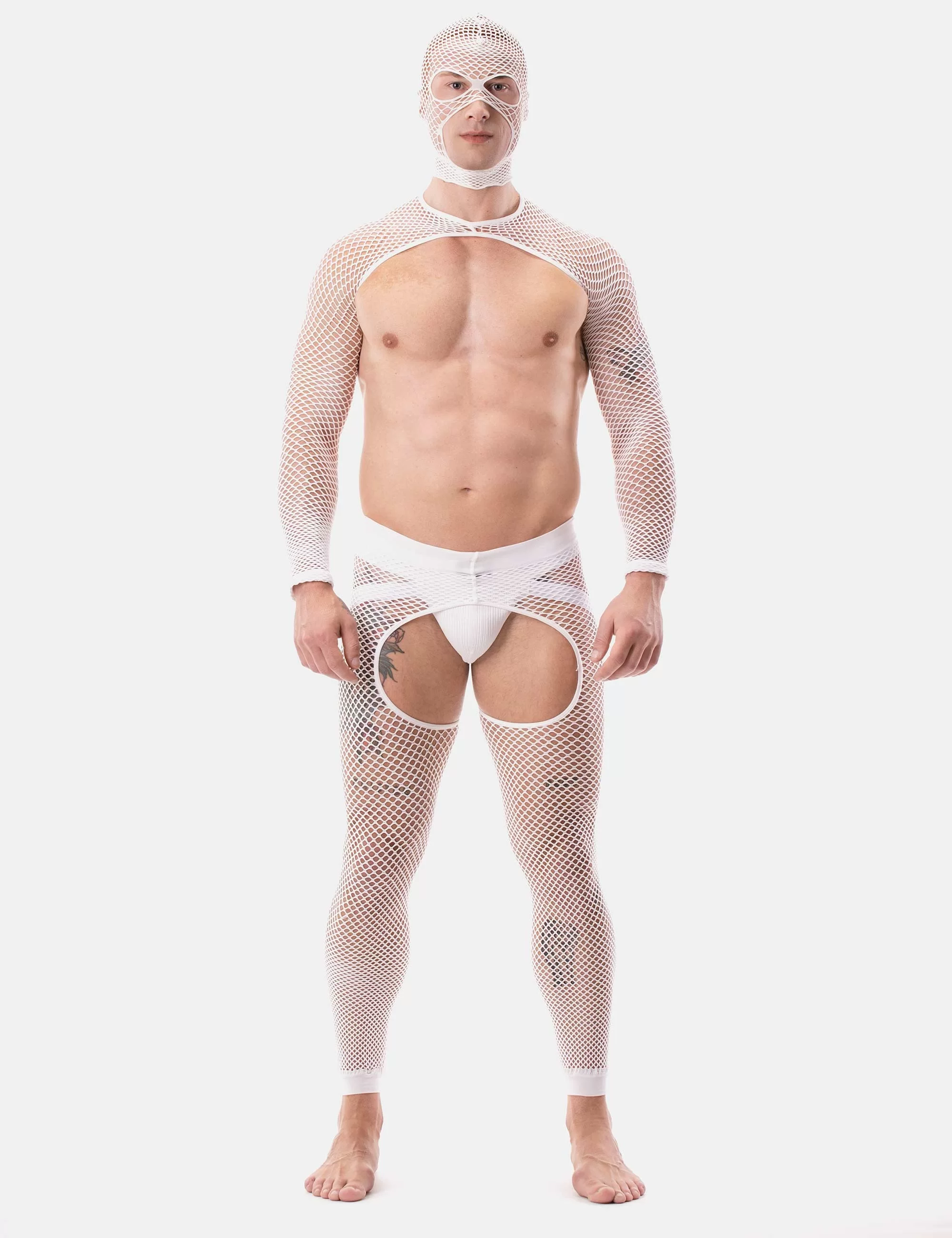 Fishnet Leggings Cacci - White