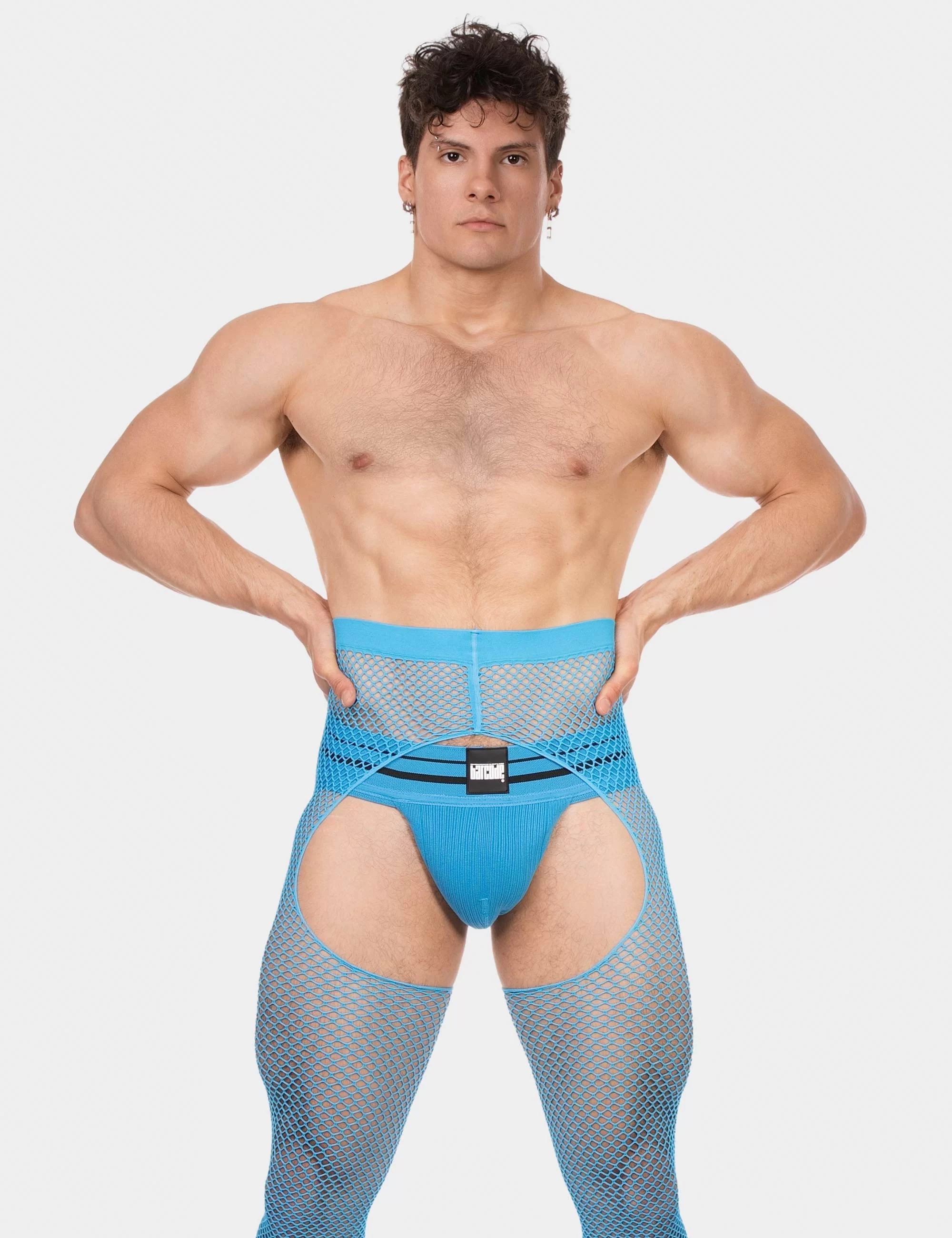 Fishnet Leggings Cacci - Neonblue