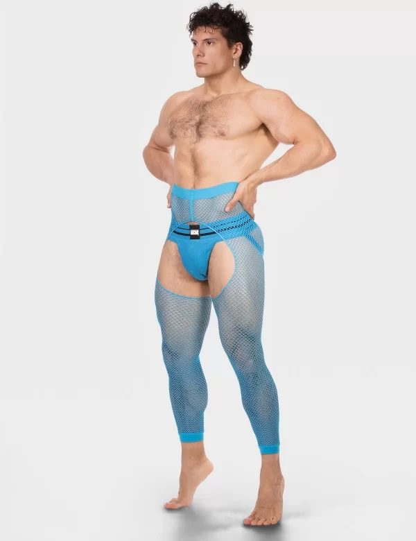 Fishnet Leggings Cacci - Neonblue