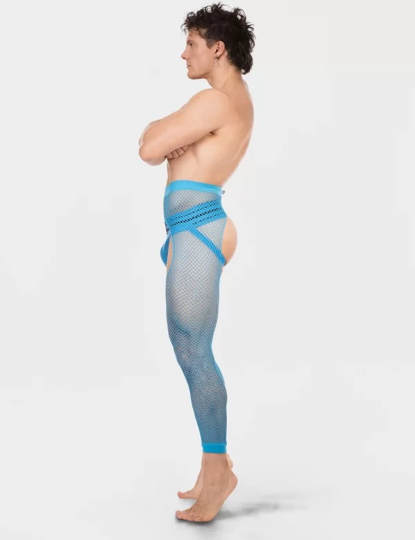 Fishnet Leggings Cacci - Neonblue
