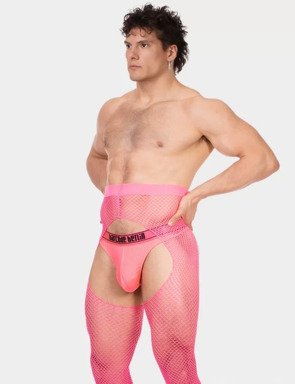 Fishnet Leggings Cacci - Neonpink