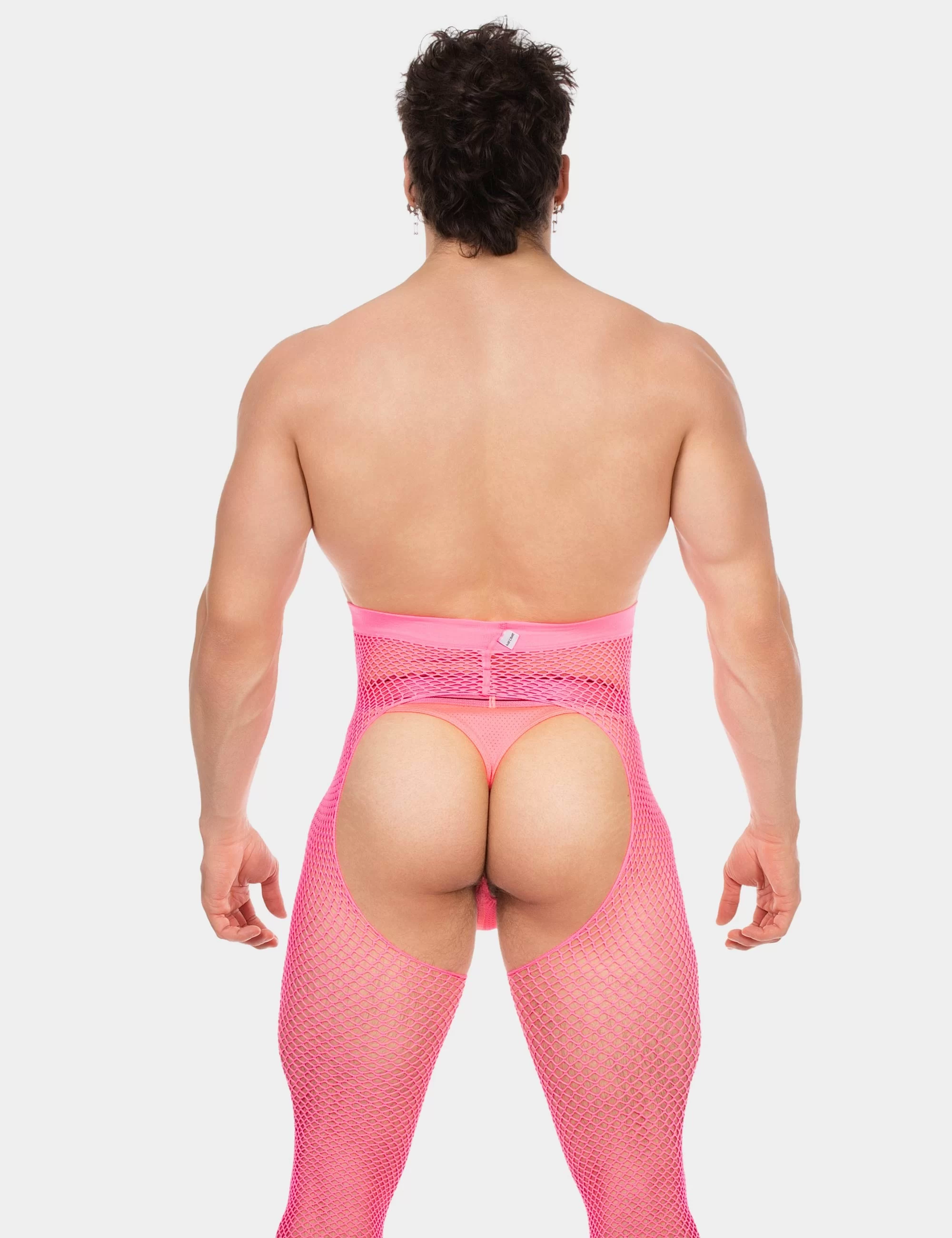 Fishnet Leggings Cacci - Neonpink