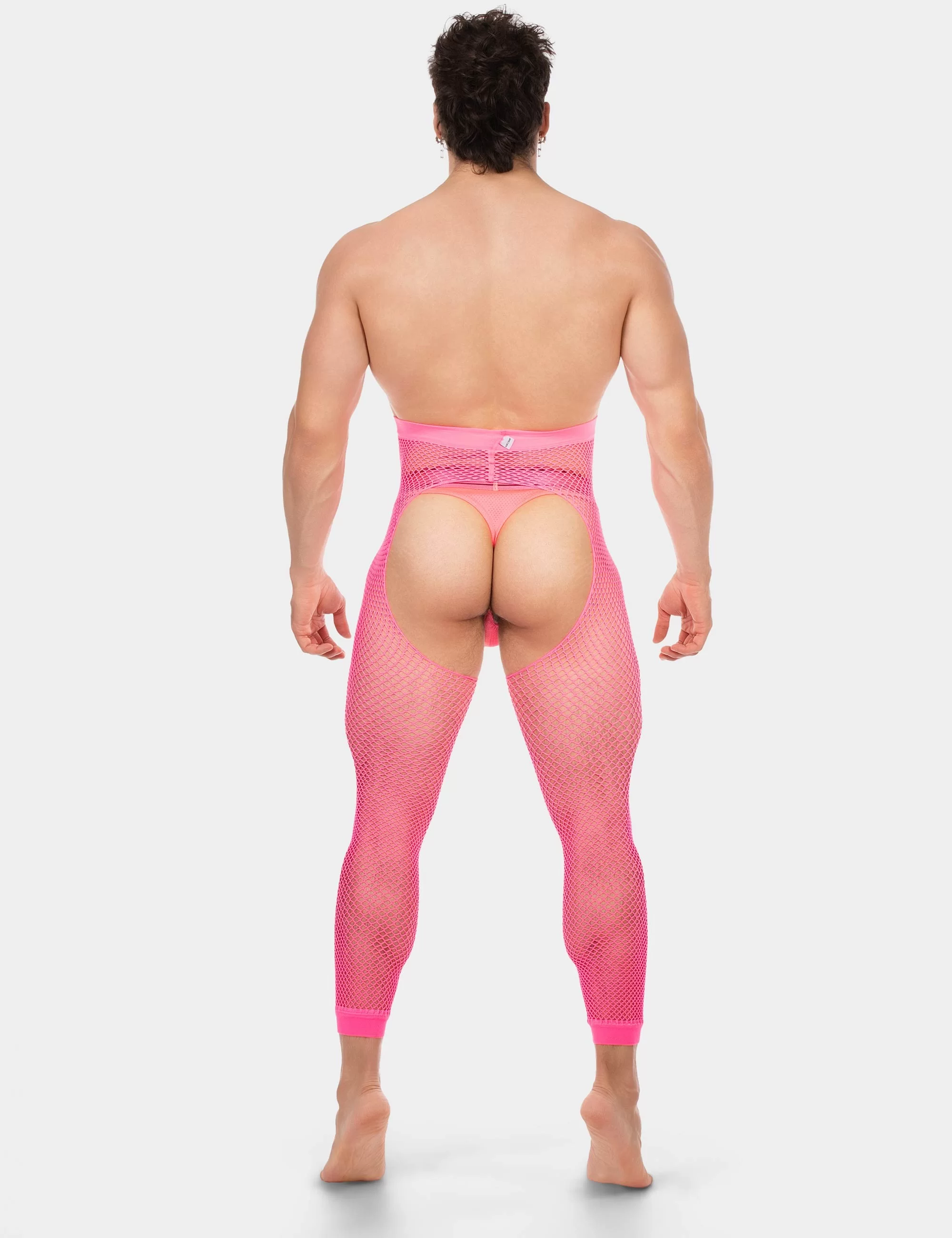 Fishnet Leggings Cacci - Neonpink