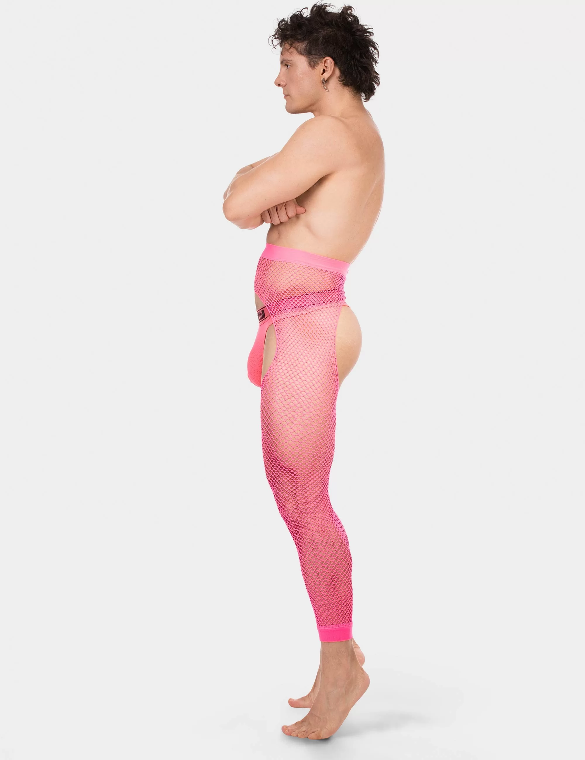 Fishnet Leggings Cacci - Neonpink