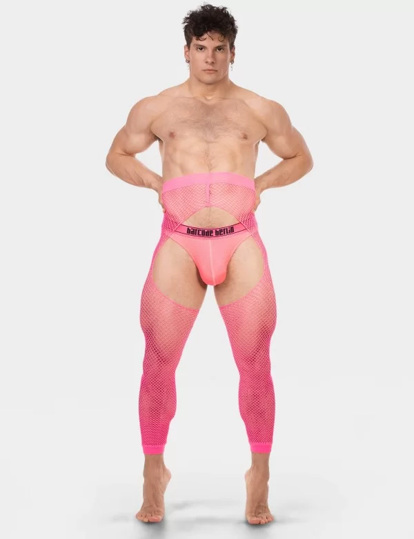 Fishnet Leggings Cacci - Neonpink