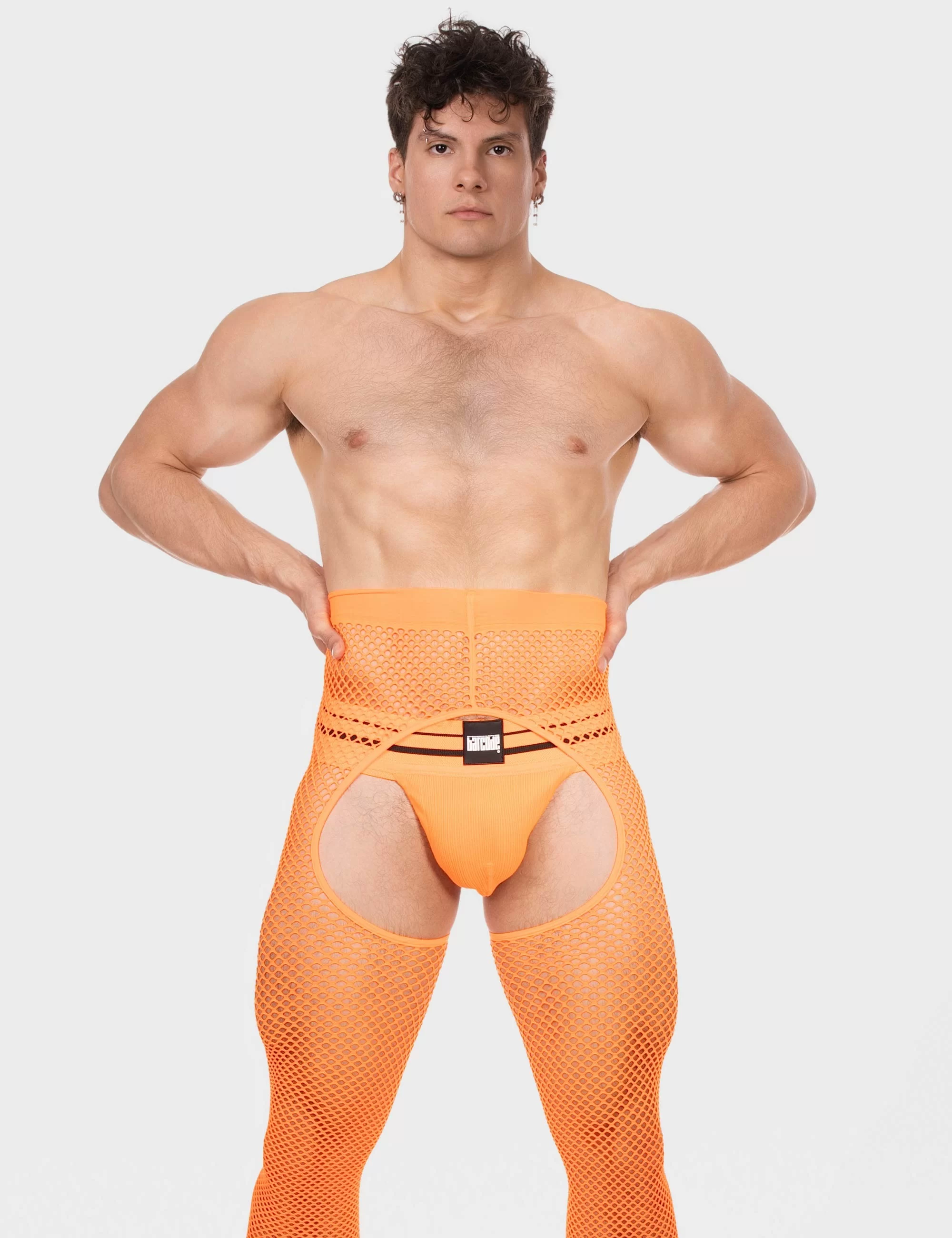 Fishnet Leggings Cacci - Neonorange