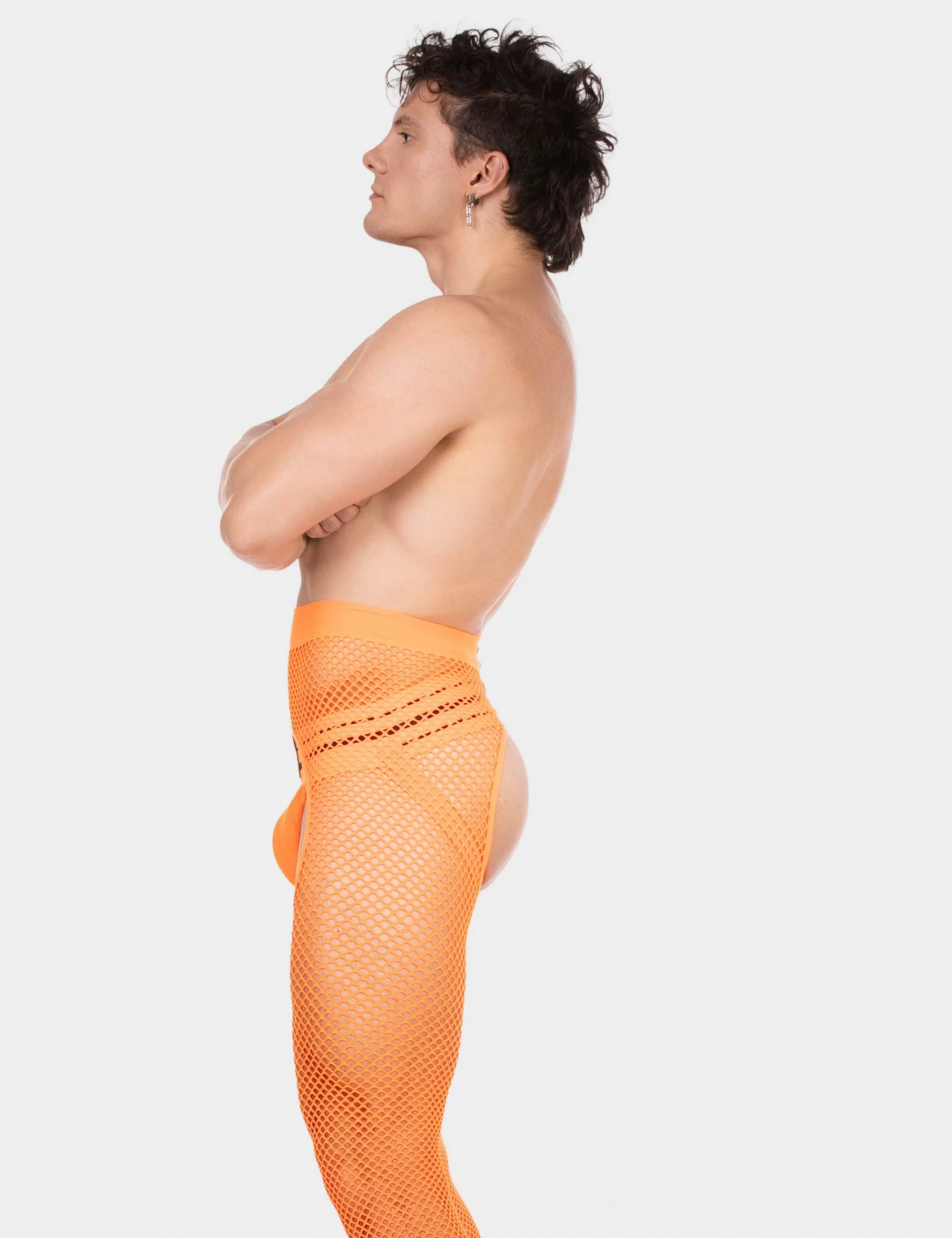 Fishnet Leggings Cacci - Neonorange