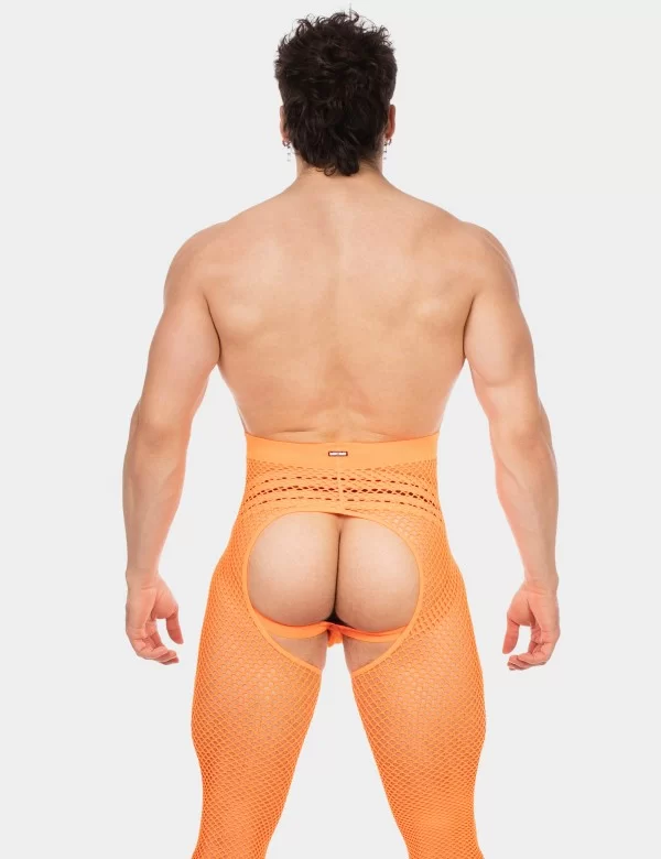 Fishnet Leggings Cacci - Neonorange