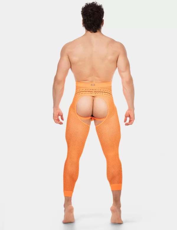 Fishnet Leggings Cacci - Neonorange