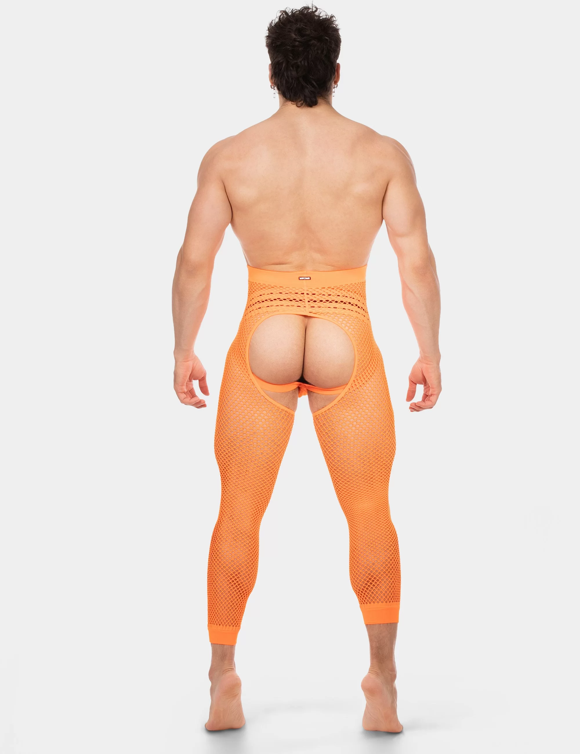 Fishnet Leggings Cacci - Neonorange