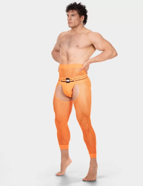 Fishnet Leggings Cacci - Neonorange