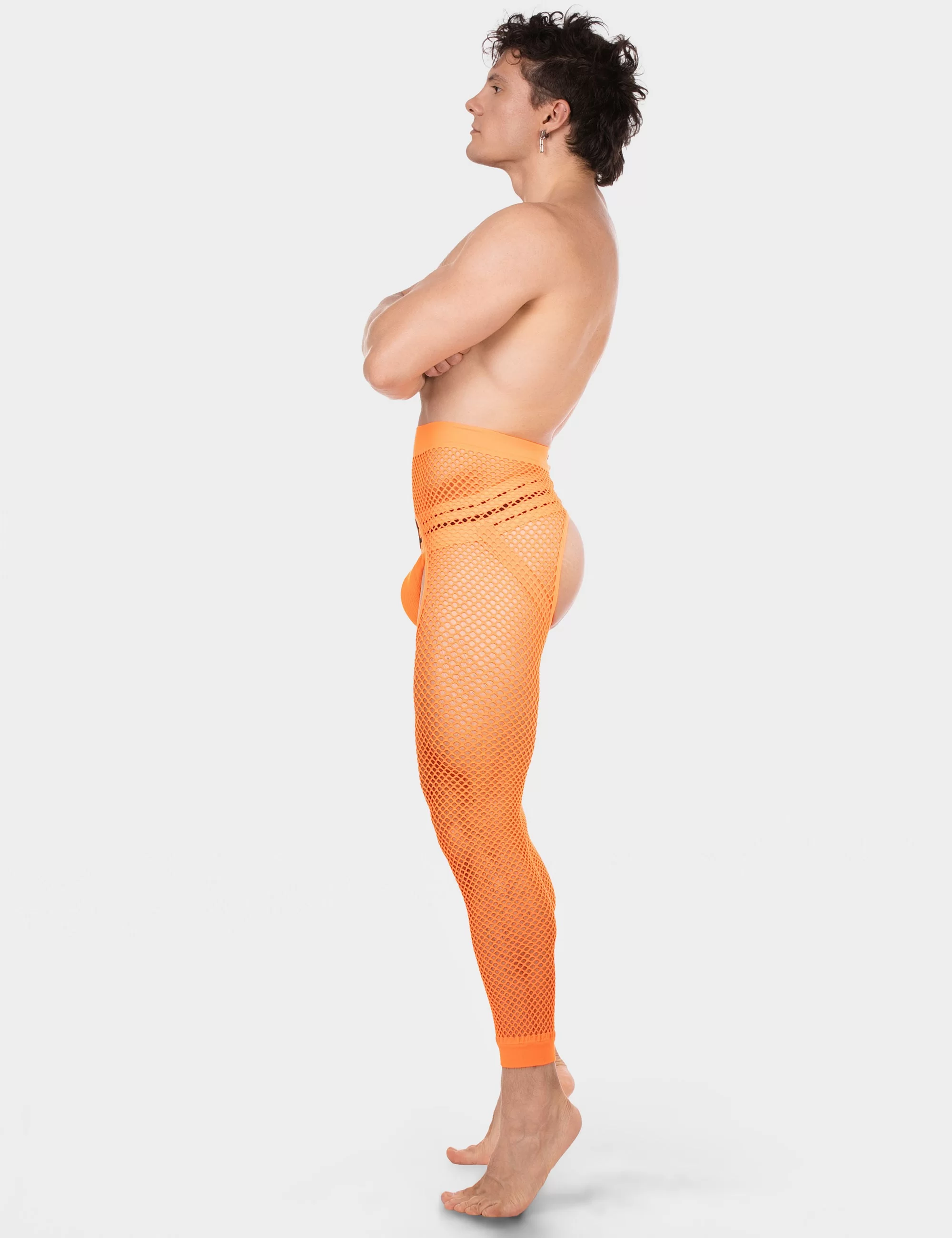 Fishnet Leggings Cacci - Neonorange