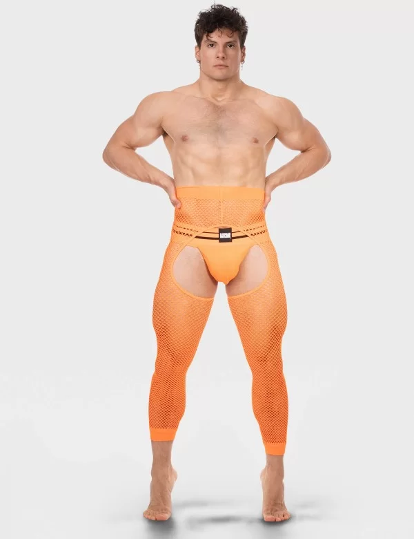 Fishnet Leggings Cacci - Neonorange