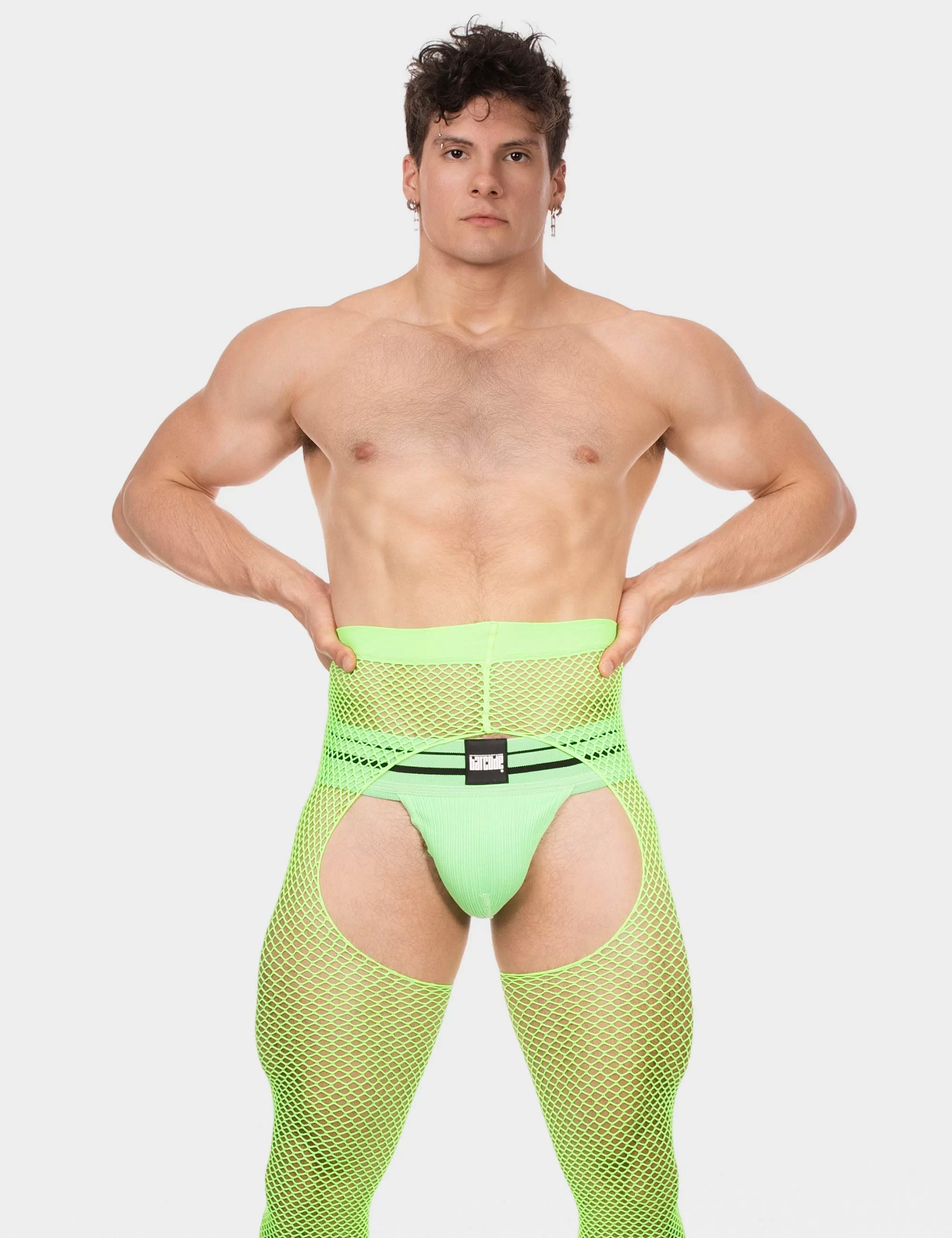 Fishnet Leggings Cacci - Neongreen