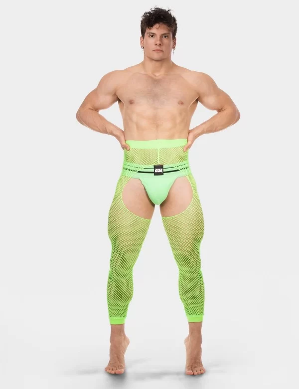 Fishnet Leggings Cacci - Neongreen
