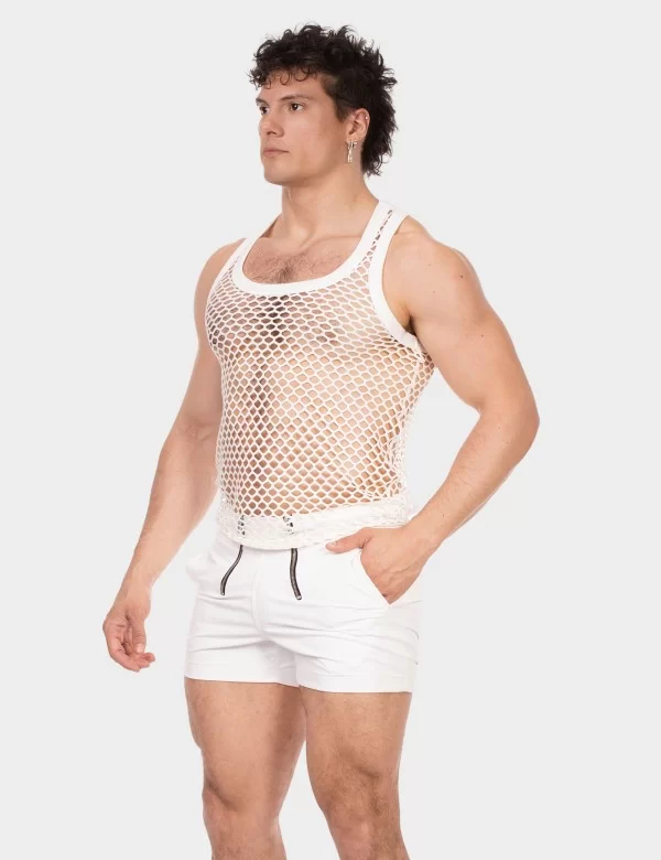 Mesh Tank Top Daniya - White