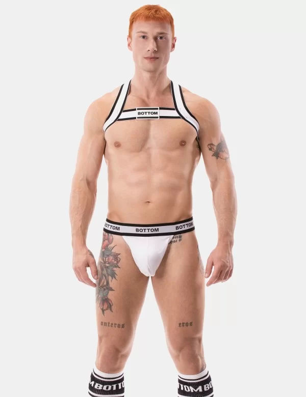 Suspender Bottom - White-Black