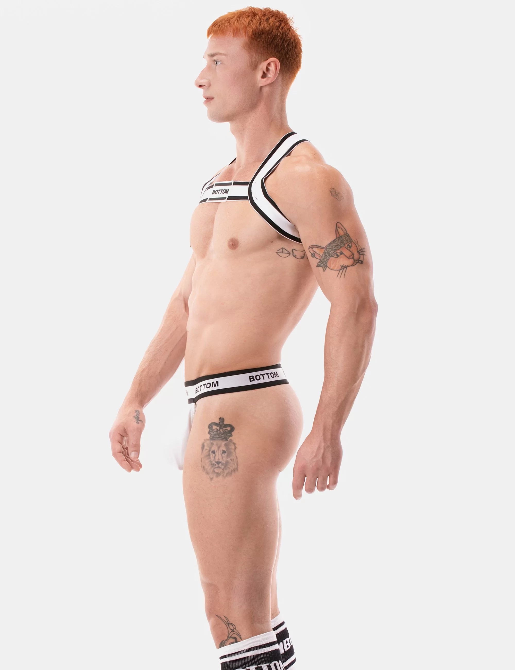 Suspender Bottom - White-Black