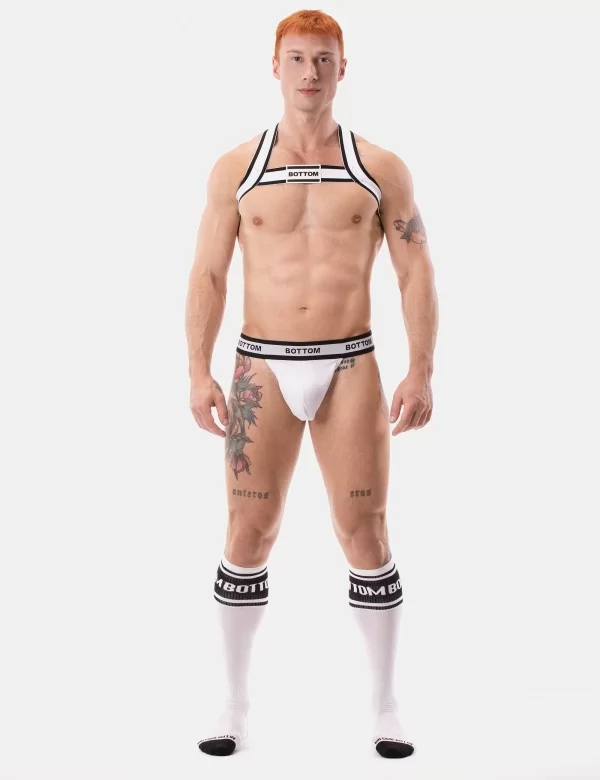 Suspender Bottom - White-Black