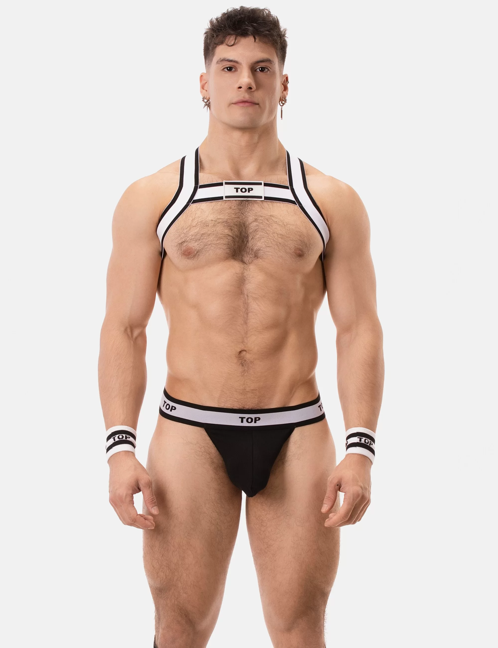 Suspender Top - Black-White