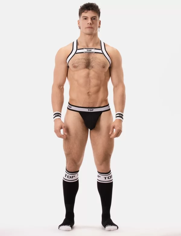 Suspender Top - Black-White