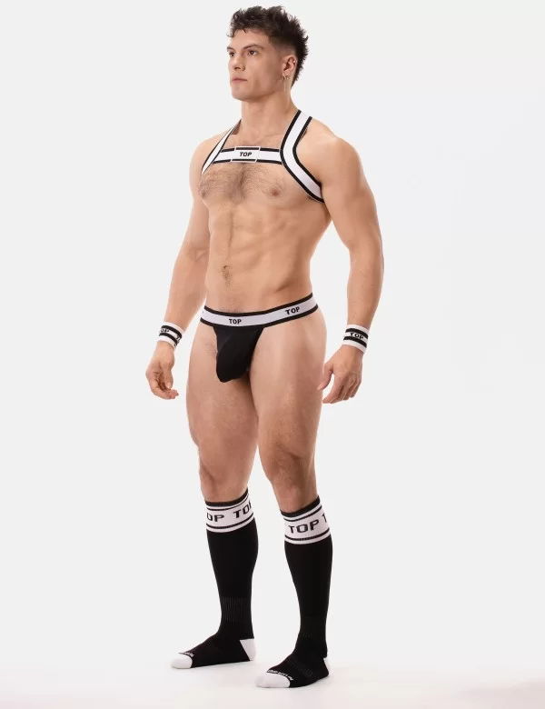 Suspender Top - Black-White