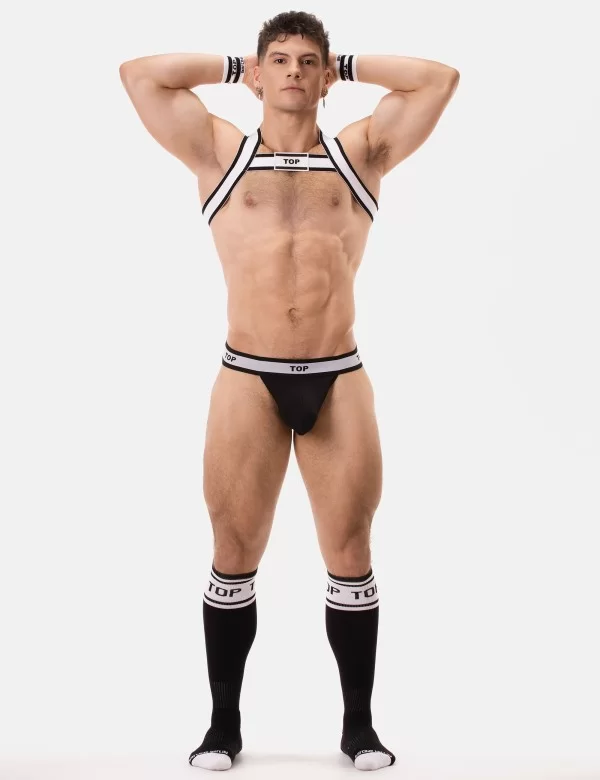 Suspender Top - Black-White
