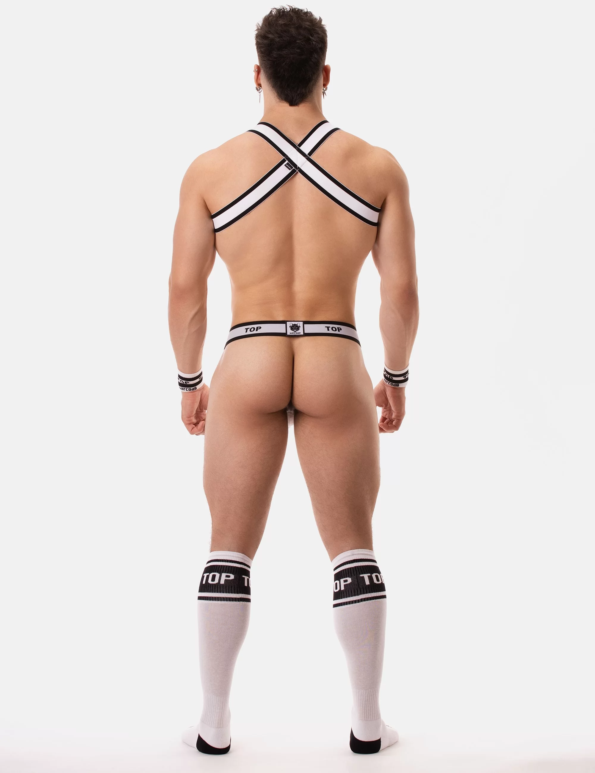 Suspender Top - White-Black