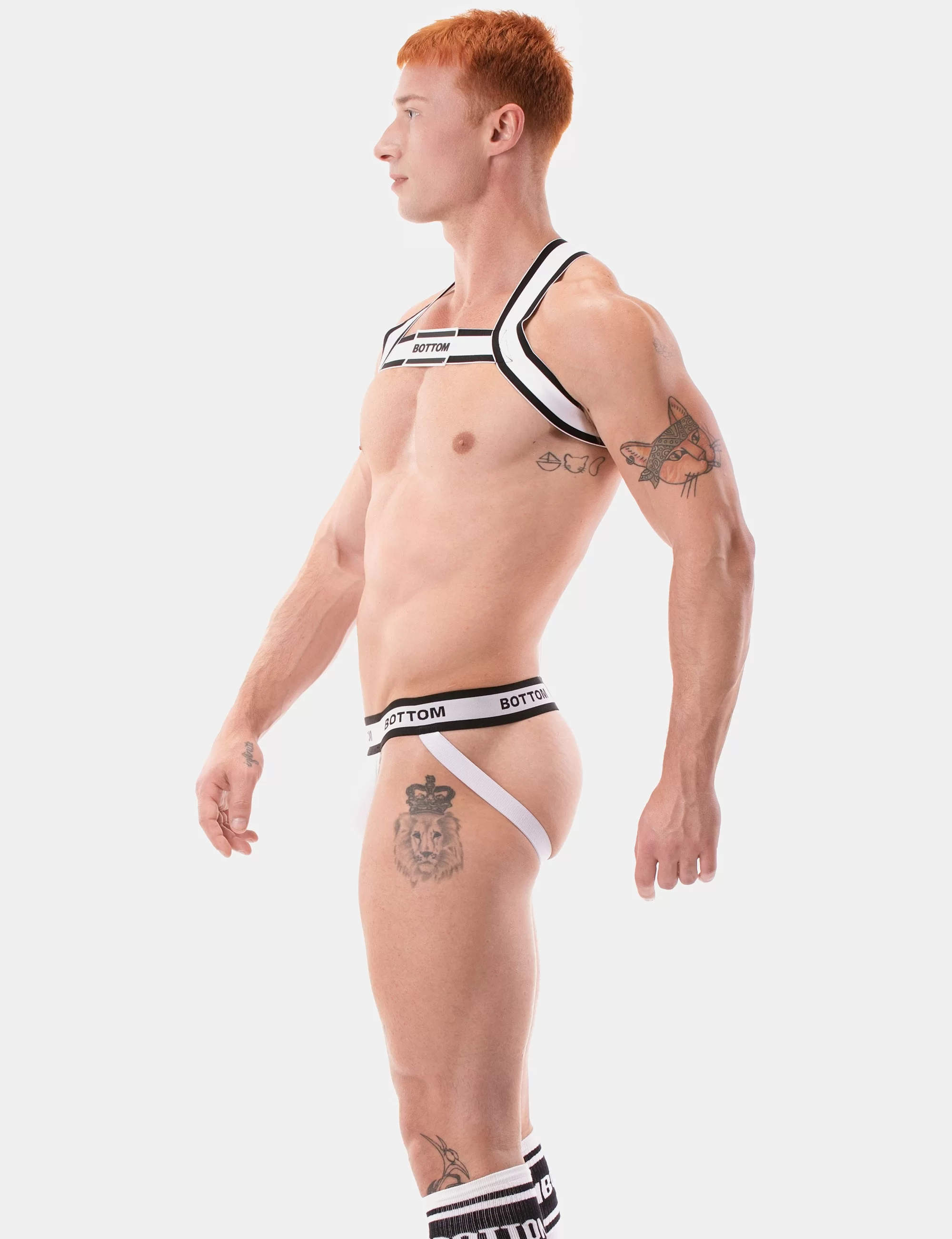 Jockstrap Bottom - White-Black