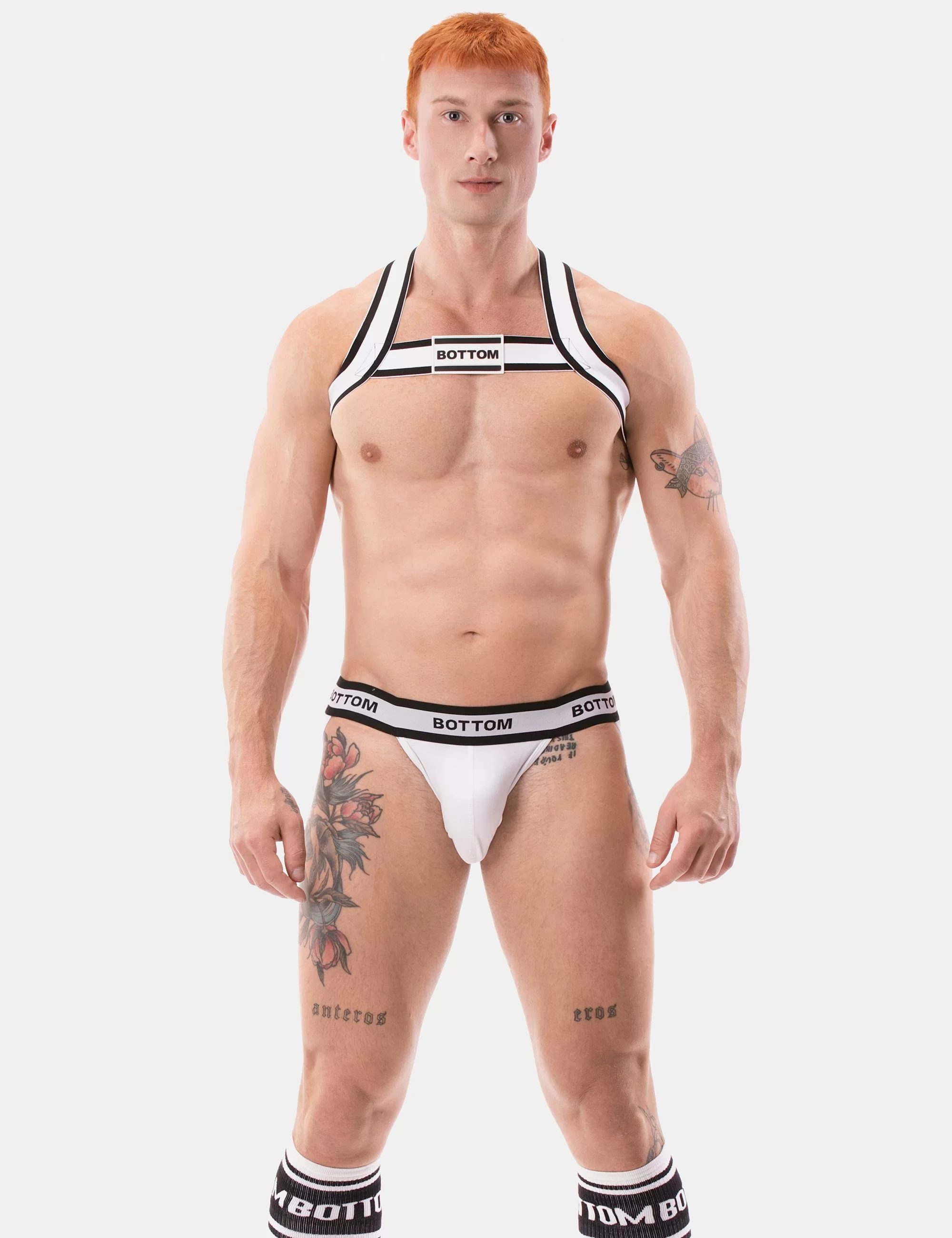 Jockstrap Bottom - White-Black