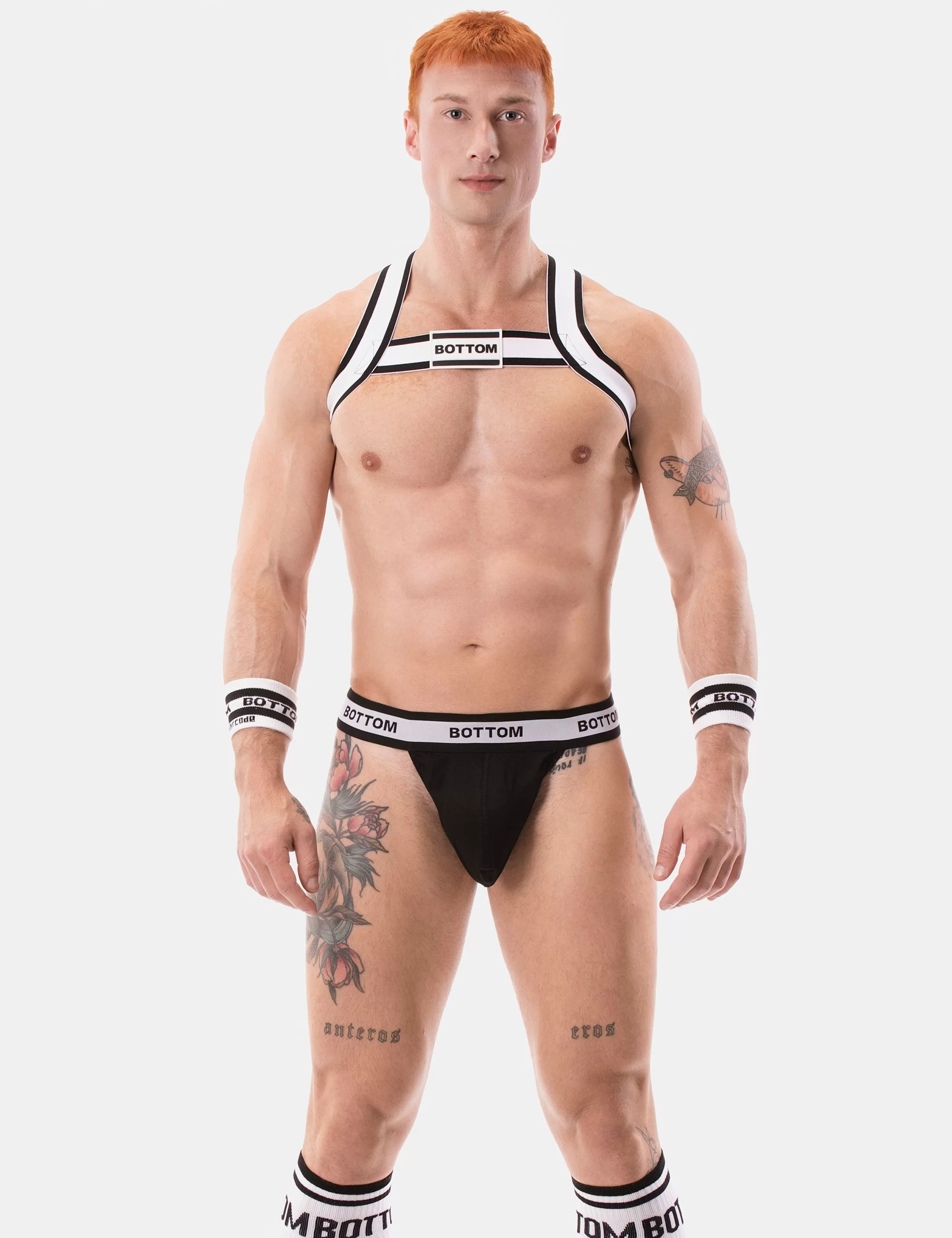 Harness Bottom - White-Black