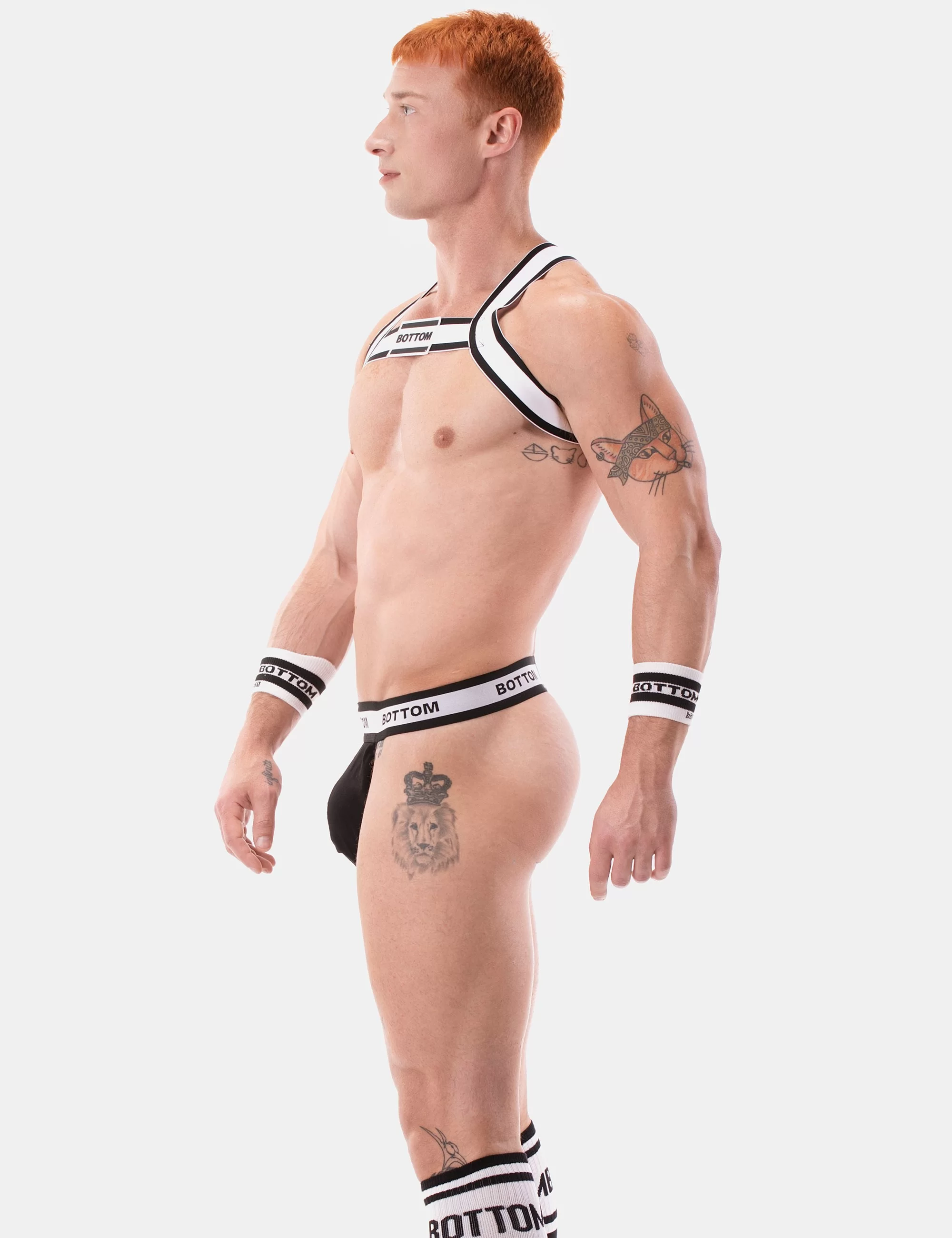Harness Bottom - White-Black