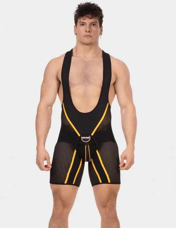 Chaps Singlet Krish - Black-Yellow