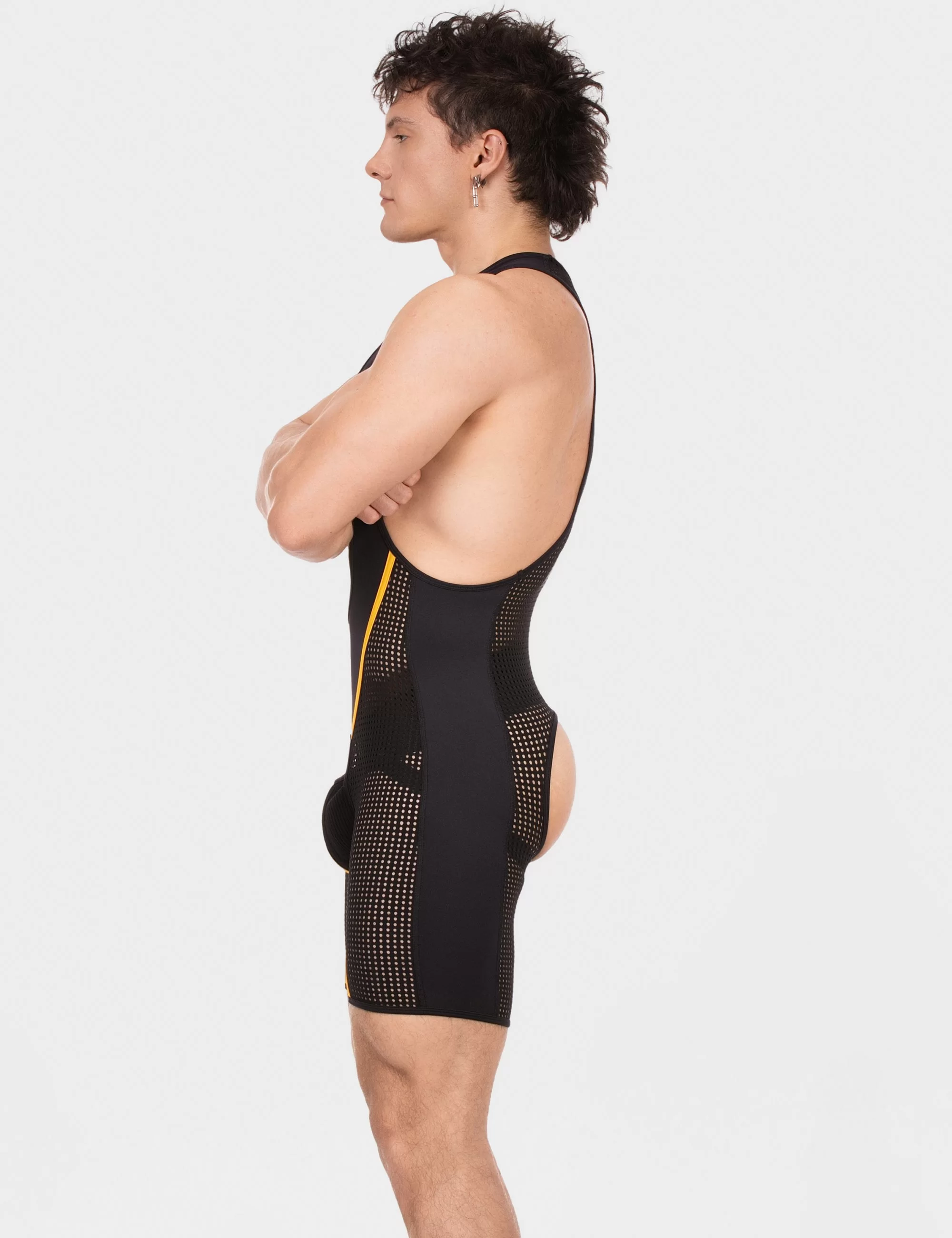 Chaps Singlet Krish - Black-Yellow
