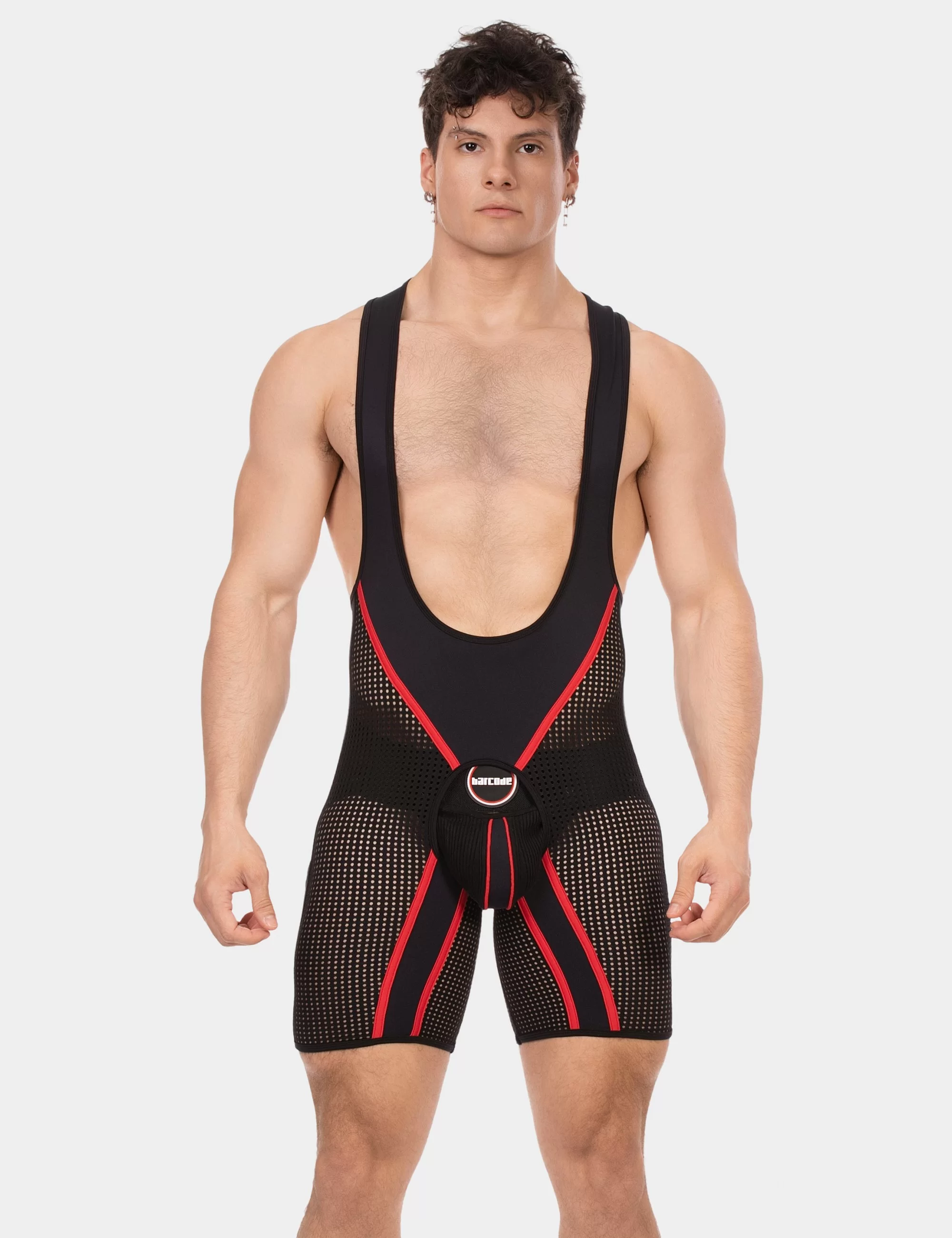Chaps Singlet Krish - Black-Red