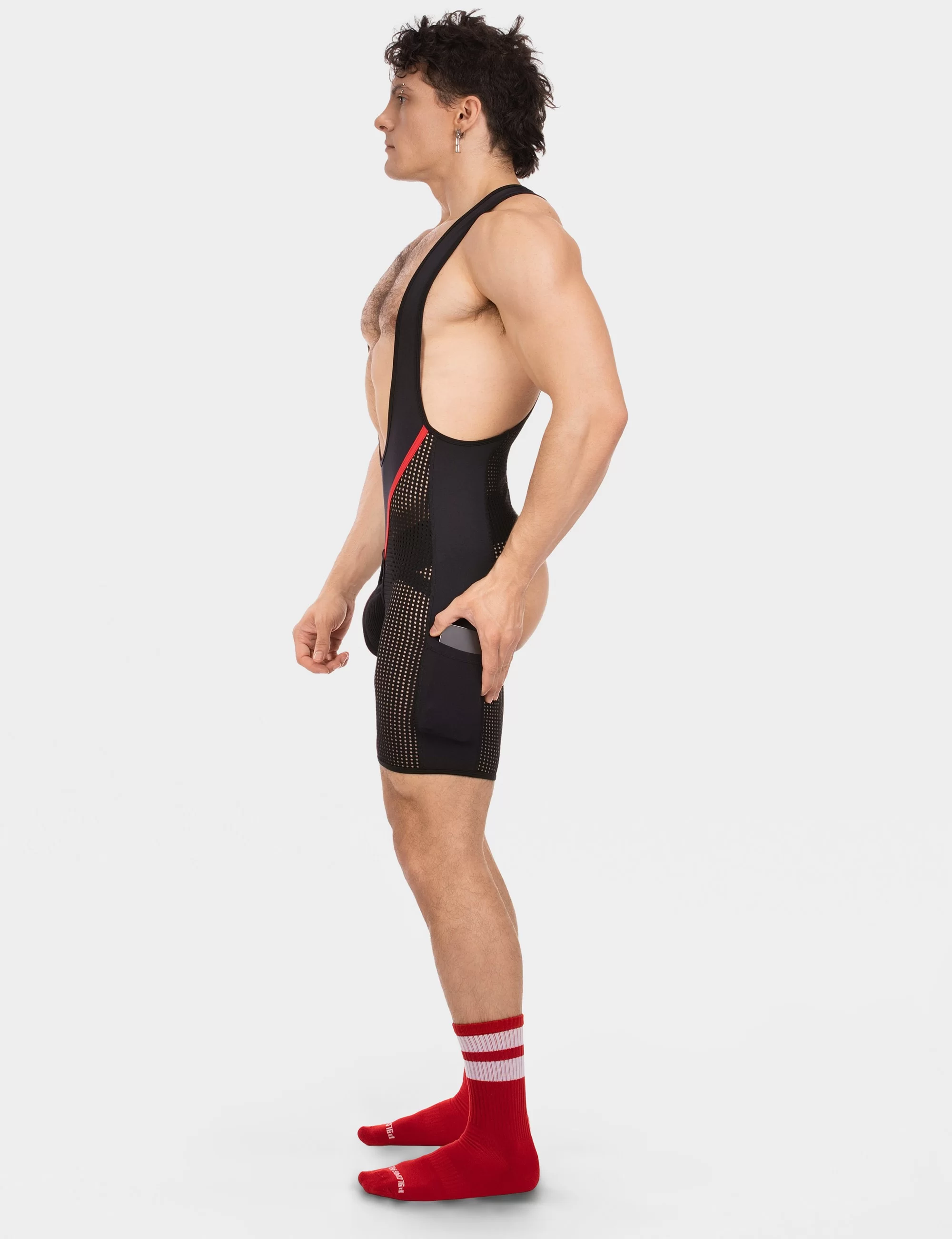 Chaps Singlet Krish - Black-Red