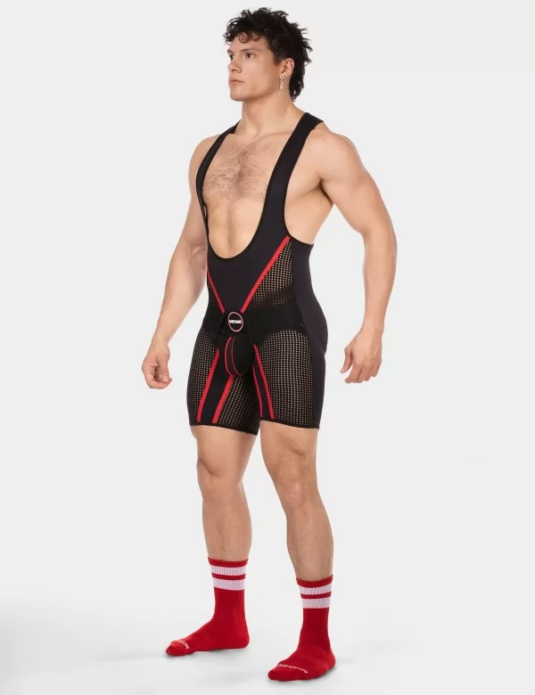 Chaps Singlet Krish - Black-Red