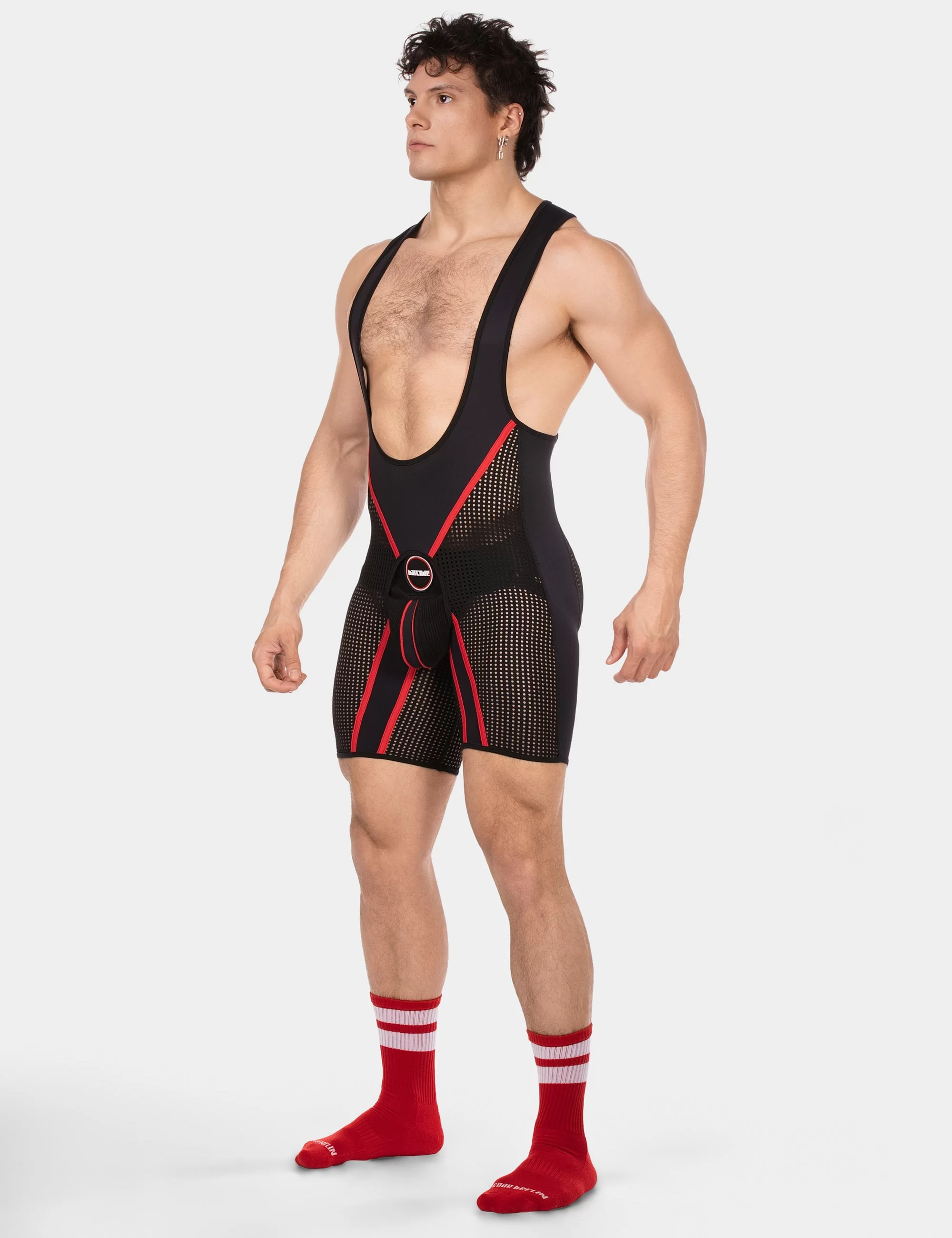 Chaps Singlet Krish - Black-Red