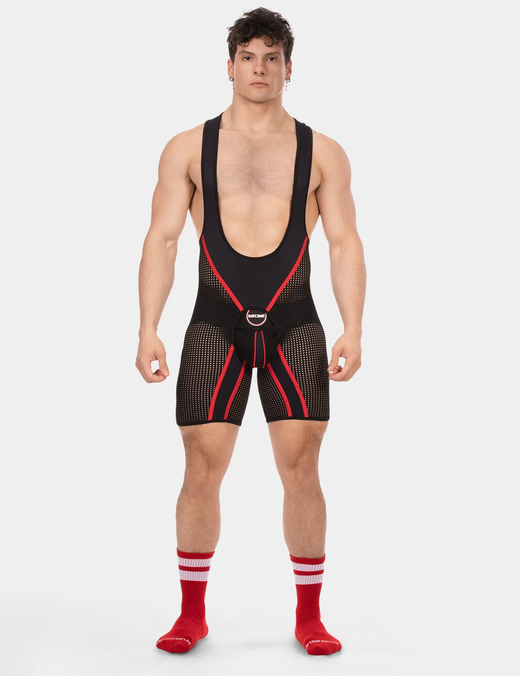 Chaps Singlet Krish - Black-Red