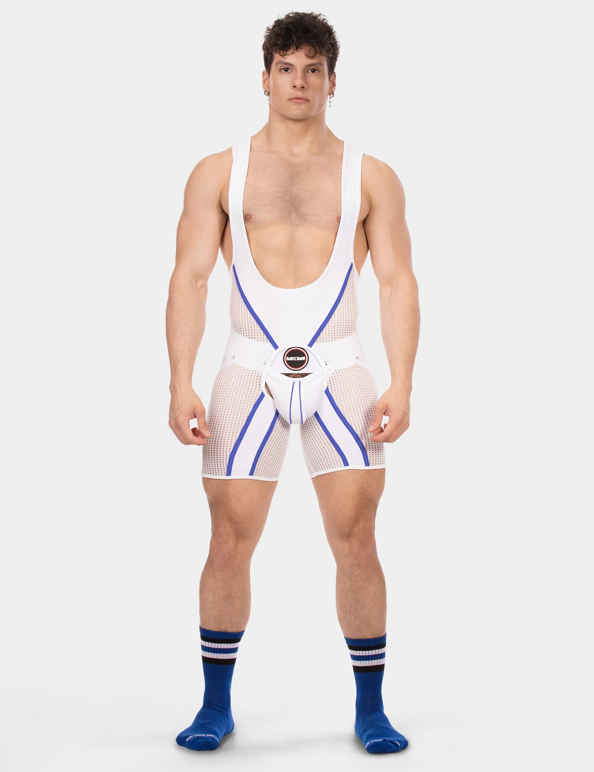 Chaps Singlet Krish - White-Royal